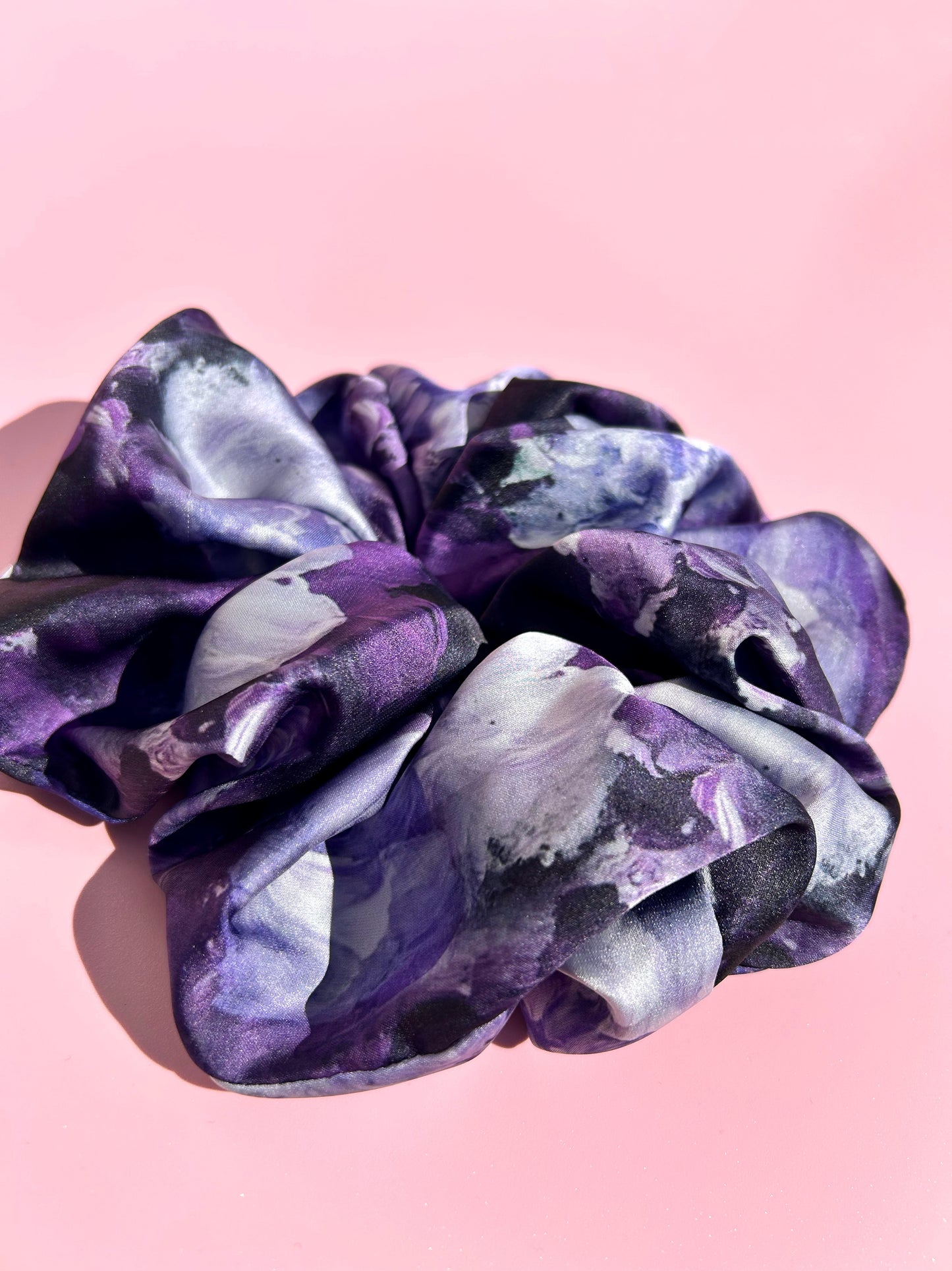 Oil Painted Floral Scrunchy