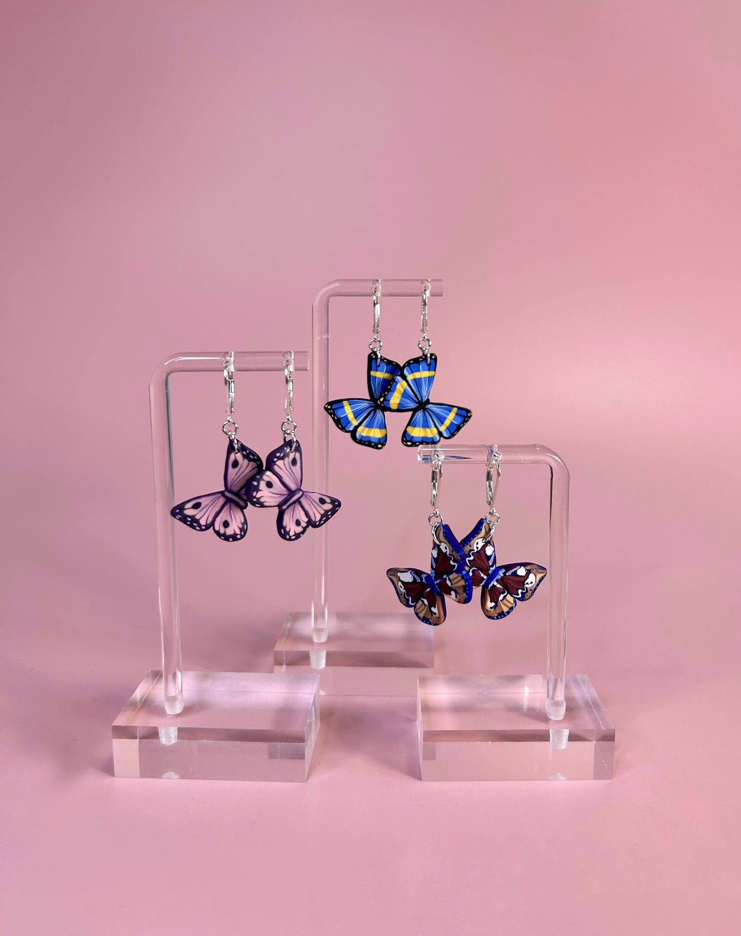 Metamorphosis- Pink Spotted (dangle .925s)