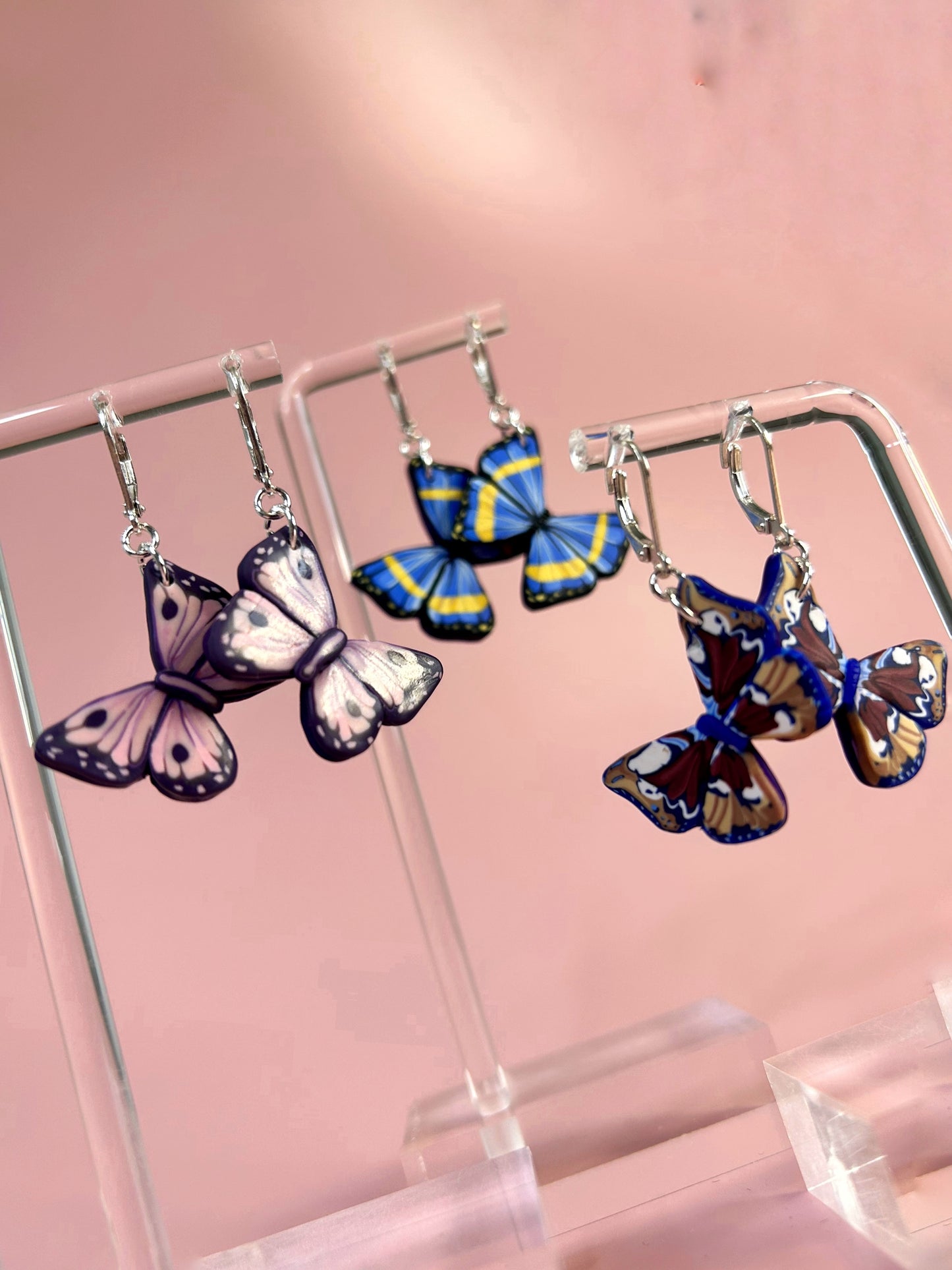Metamorphosis- Pink Spotted (dangle .925s)