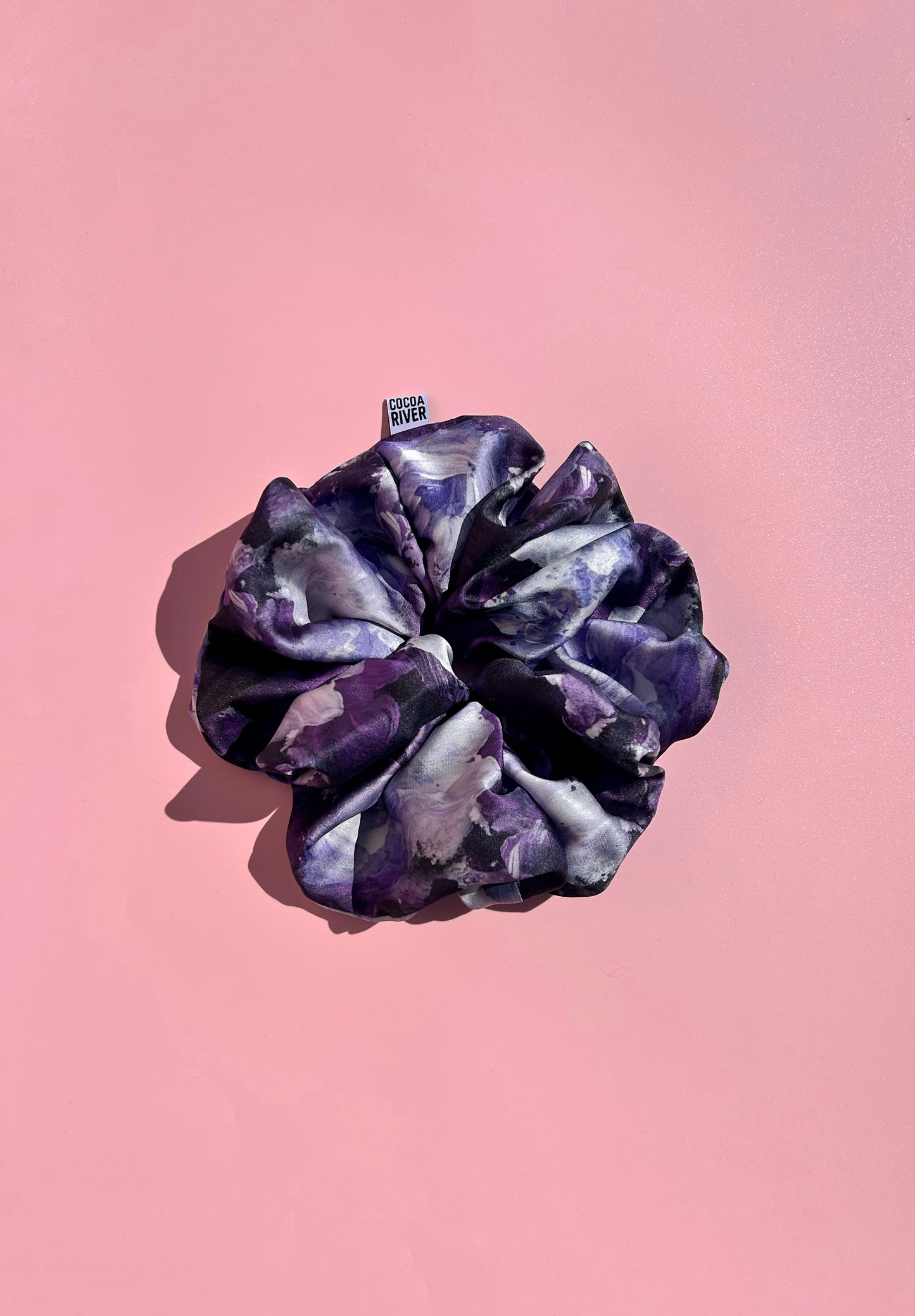 Oil Painted Floral Scrunchy