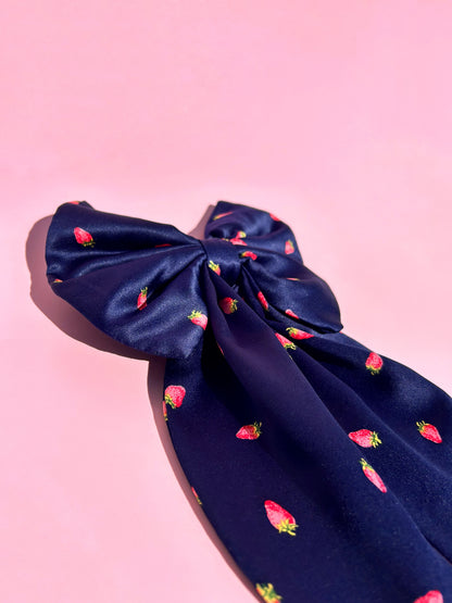 Strawberry Navy Bow