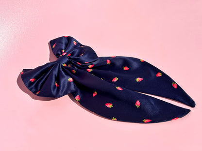 Strawberry Navy Bow