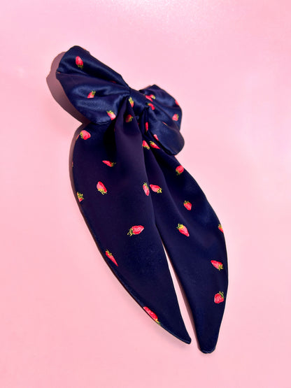 Strawberry Navy Bow