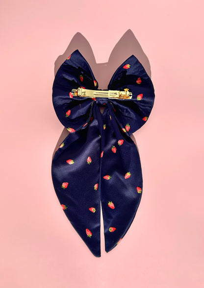 Strawberry Navy Bow