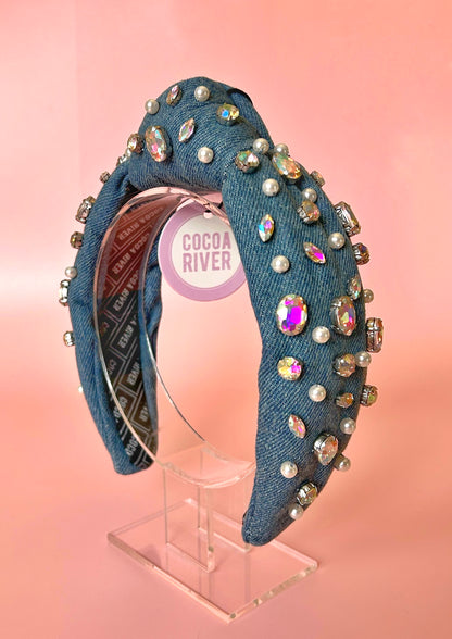 Denim Gem Shine Bright Headband