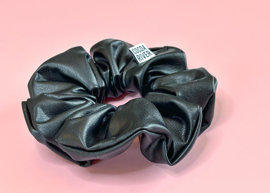 Raven Faux Leather - Scrunchie