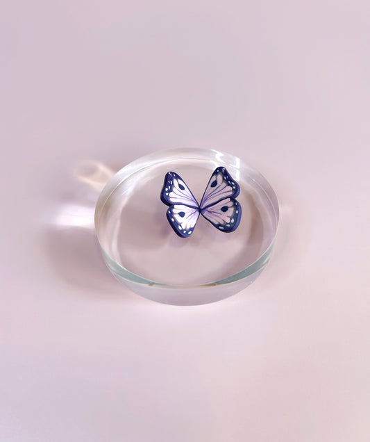 Metamorphosis- Pink Spotted Wing Studs (.925s)