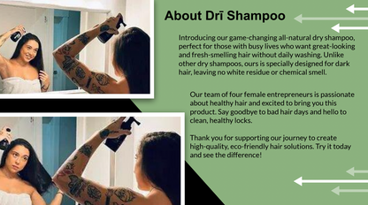 Dri - All Natural Dry Shampoo 🌱